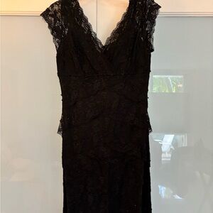 Ina Black Lace Midi Dress